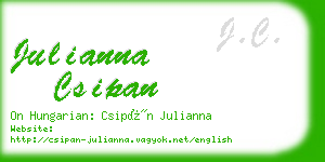 julianna csipan business card